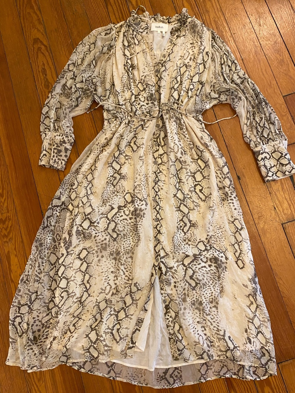 ba&sh Sahara Snake Print long sleeve / Dress M